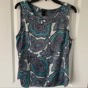Ann Taylor paisley sleeveless top.